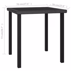VidaXL 315114 outdoor table Black - Additional view 4