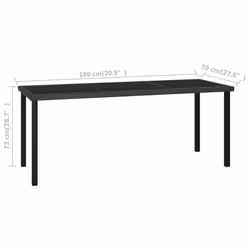 VidaXL 315116 outdoor table Black - Additional view 5