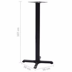 vidaXL Bistro Table Leg Black Cast Iron Replacement Furniture Multi Sizes - 56 x 56 x 107 cm