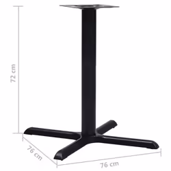 vidaXL Bistro Table Leg Black Cast Iron Replacement Furniture Multi Sizes - 76 x 76 x 72 cm - Additional view 5