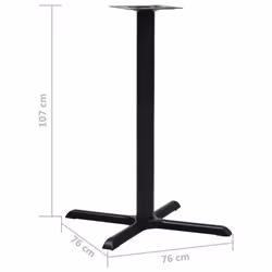 vidaXL Bistro Table Leg Black Cast Iron Replacement Furniture Multi Sizes - 76 x 76 x 107 cm - Additional view 5