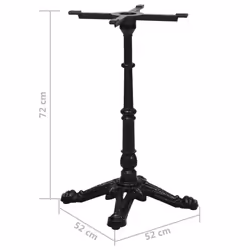 vidaXL Bistro Table Leg Black Cast Iron Furniture 52x52x108 cm/52x52x72 cm - 52 x 52 x 72 cm - Additional view 5