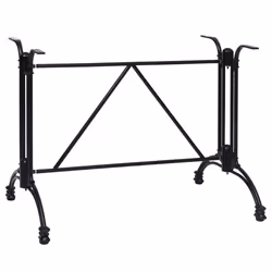 vidaXL Bistro Table Leg Replacement Table Legs Desk Leg Black Cast Aluminium - 93 x 60 x 72 cm