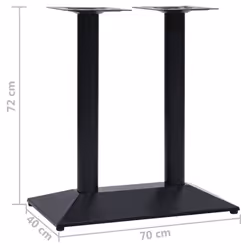 vidaXL Bistro Table Leg Replacement Table Legs Desk Furniture Leg Cast Iron - 70 x 40 x 72 cm