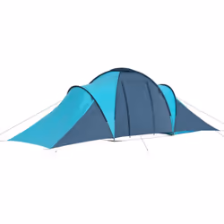 vidaXL Camping Tent 6 Persons Blue and Light Blue Outdoor Hiking Sleeping Tool