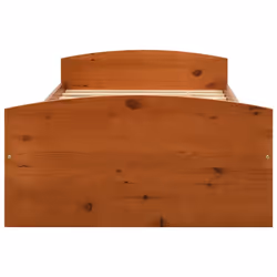 vidaXL Solid Wood Pine Bed Frame with 2 Drawers Honey Brown 90x200 cm Bedstead