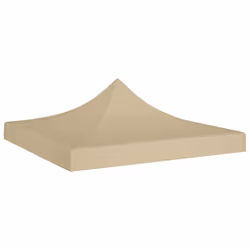 vidaXL Party Tent Roof Beige 270 g/mÂ² Replacement Canopy Gazebo Top Cover