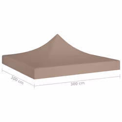 vidaXL Party Tent Roof Taupe 270 g/mÂ² Replacement Canopy Gazebo Top Cover