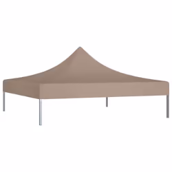 vidaXL Party Tent Roof Taupe 270 g/mÂ² Replacement Canopy Gazebo Top Cover - Additional view 4
