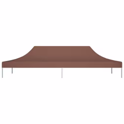 vidaXL Party Tent Roof 6x3 m Brown 270 g/mÂ² Replacement Canopy Gazebo Cover - Additional view 2