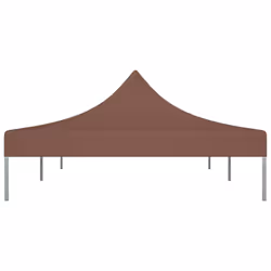 vidaXL Party Tent Roof 6x3 m Brown 270 g/mÂ² Replacement Canopy Gazebo Cover - Additional view 3