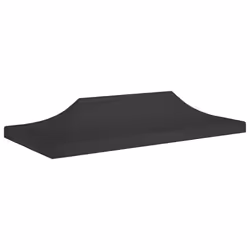 vidaXL Party Tent Roof 6x3 m Black 270 g/mÂ² Replacement Canopy Gazebo Cover