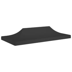 vidaXL Party Tent Roof 6x3 m Black 270 g/mÂ² Replacement Canopy Gazebo Cover