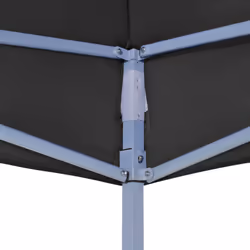 vidaXL Party Tent Roof 6x3 m Black 270 g/mÂ² Replacement Canopy Gazebo Cover - Additional view 4