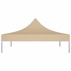 vidaXL Party Tent Roof 2x2 m Beige 270 g/mÂ² Replacement Canopy Gazebo Cover - Additional view 2