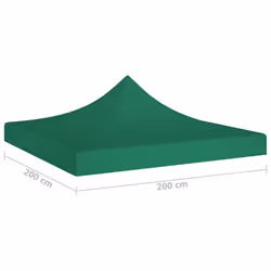 vidaXL Party Tent Roof 2x2 m Green 270 g/mÂ² Replacement Canopy Gazebo Cover - Additional view 4