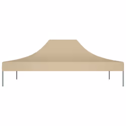 vidaXL Party Tent Roof 4x3 m Beige 270 g/mÂ² Replacement Canopy Gazebo Cover