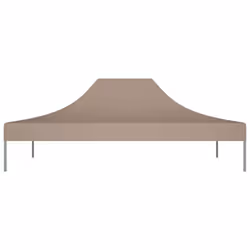 vidaXL Party Tent Roof 4x3 m Taupe 270 g/mÂ² Replacement Canopy Gazebo Cover - Additional view 2