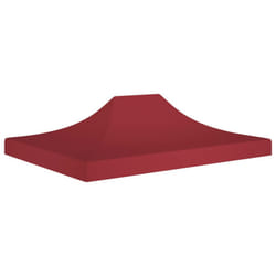 vidaXL Party Tent Roof 4x3 m Burgundy 270 g/mÂ² Replacement Canopy Gazebo Cover