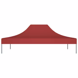 vidaXL Party Tent Roof 4x3 m Burgundy 270 g/mÂ² Replacement Canopy Gazebo Cover