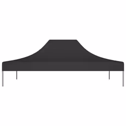 vidaXL Party Tent Roof 4x3 m Black 270 g/mÂ² Replacement Canopy Gazebo Cover