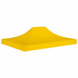 vidaXL Party Tent Roof 4x3 m Yellow 270 g/mÂ² Replacement Canopy Gazebo Cover