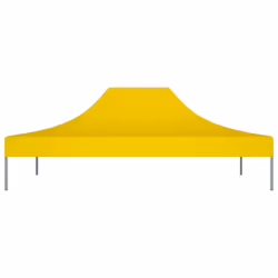 vidaXL Party Tent Roof 4x3 m Yellow 270 g/mÂ² Replacement Canopy Gazebo Cover