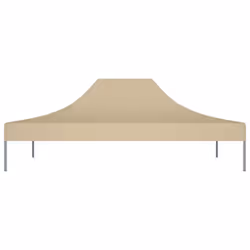 vidaXL Party Tent Roof 4.5x3 m Beige 270 g/mÂ² Replacement Canopy Gazebo Cover