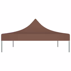 vidaXL Party Tent Roof 4.5x3 m Brown 270 g/mÂ² Replacement Canopy Gazebo Cover
