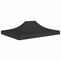 vidaXL Party Tent Roof 4.5x3 m Black 270 g/mÂ² Replacement Canopy Gazebo Cover