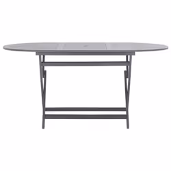 vidaXL Solid Acacia Wood Garden Dining Set 9 Piece Grey Furniture Outdoot - Additional view 5