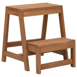 vidaXL Solid Firwood Foldable Step Stool Ladder Scaffolding Step up Stool