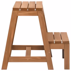 vidaXL Solid Firwood Foldable Step Stool Ladder Scaffolding Step up Stool