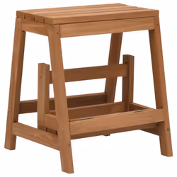 vidaXL Solid Firwood Foldable Step Stool Ladder Scaffolding Step up Stool - Additional view 4