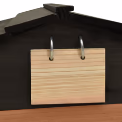 vidaXL Firwood Robotic Lawn Mower Garage Black and Brown Lawnmower Shed Roof - Additional view 4