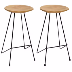 vidaXL Bar Set 3 Piece Dining Table&Chairs Home Furniture Kitchen White/Black - white - Additional view 5