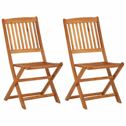 vidaXL Solid Acacia Wood Folding Garden Dining Set 3 Piece Furniture Outdoor - Additional view 9