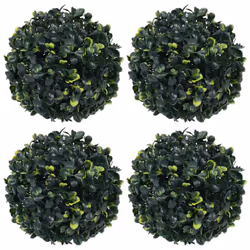 vidaXL 4x Artificial Boxwood Balls 12 cm Floral Hanging Decoration Fake Plant