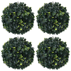 vidaXL 4x Artificial Boxwood Balls 12 cm Floral Hanging Decoration Fake Plant
