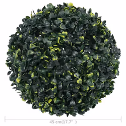 vidaXL 2x Artificial Boxwood Balls 45 cm Floral Hanging Decoration Fake Plant