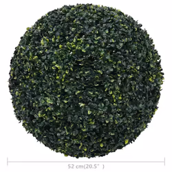 vidaXL 2x Artificial Boxwood Balls 52 cm Floral Hanging Decoration Fake Plant