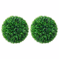 vidaXL 2x Artificial Boxwood Balls 47 cm Floral Hanging Decoration Fake Plant