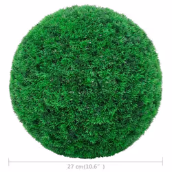 vidaXL 4x Artificial Boxwood Balls Fake Plant Floral Decoration Multi Sizes - 27 cm - Additional view 3