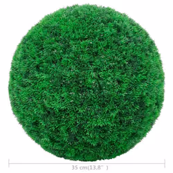 vidaXL 4x Artificial Boxwood Balls Fake Plant Floral Decoration Multi Sizes - 35 cm