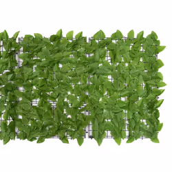 vidaXL Balcony Screen with Green Leaves 400x75cm Outdoor Privacy Screen Fence