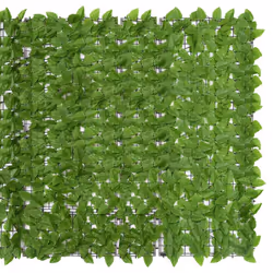 vidaXL Balcony Screen with Green Leaves 300x150 cm Privacy Screen Wind Breaker - Additional view 2