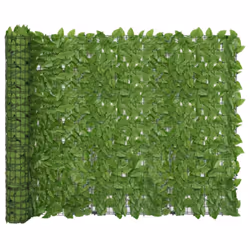 vidaXL Balcony Screen with Green Leaves 400x150 cm Privacy Screen Wind Breaker