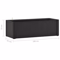 vidaXL Garden Raised Bed with Self Watering System Anthracite 100 cm Planter - Additional view 6