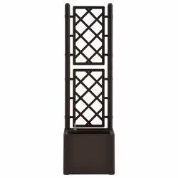 vidaXL Garden Raised Bed with Trellis and Self Watering System Mocha Planter