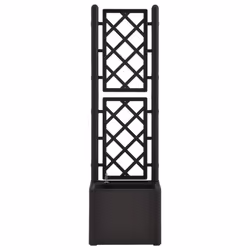 vidaXL Garden Raised Bed with Trellis and Self Watering System Anthracite